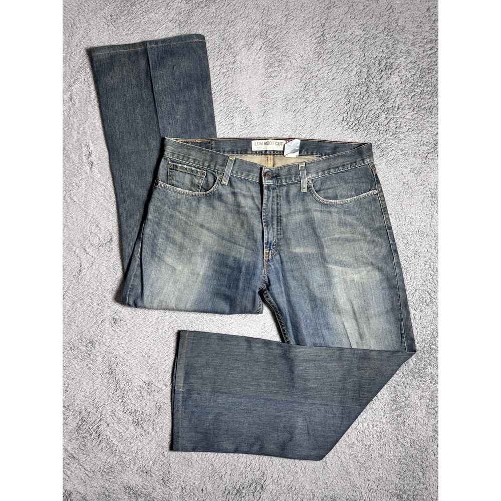VTG Levi's 527 Low Boot Cut Jeans 36x30 Stone Wash Wide Leg Y2K Cowboy Western